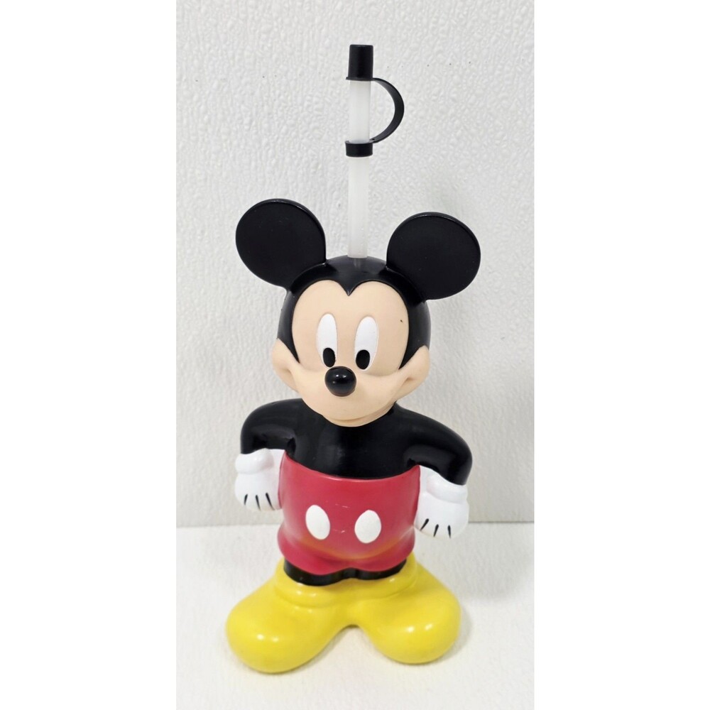 Vintage Disney Big Mickey Mouse Sipper Cup Figural Water Bottle 10"